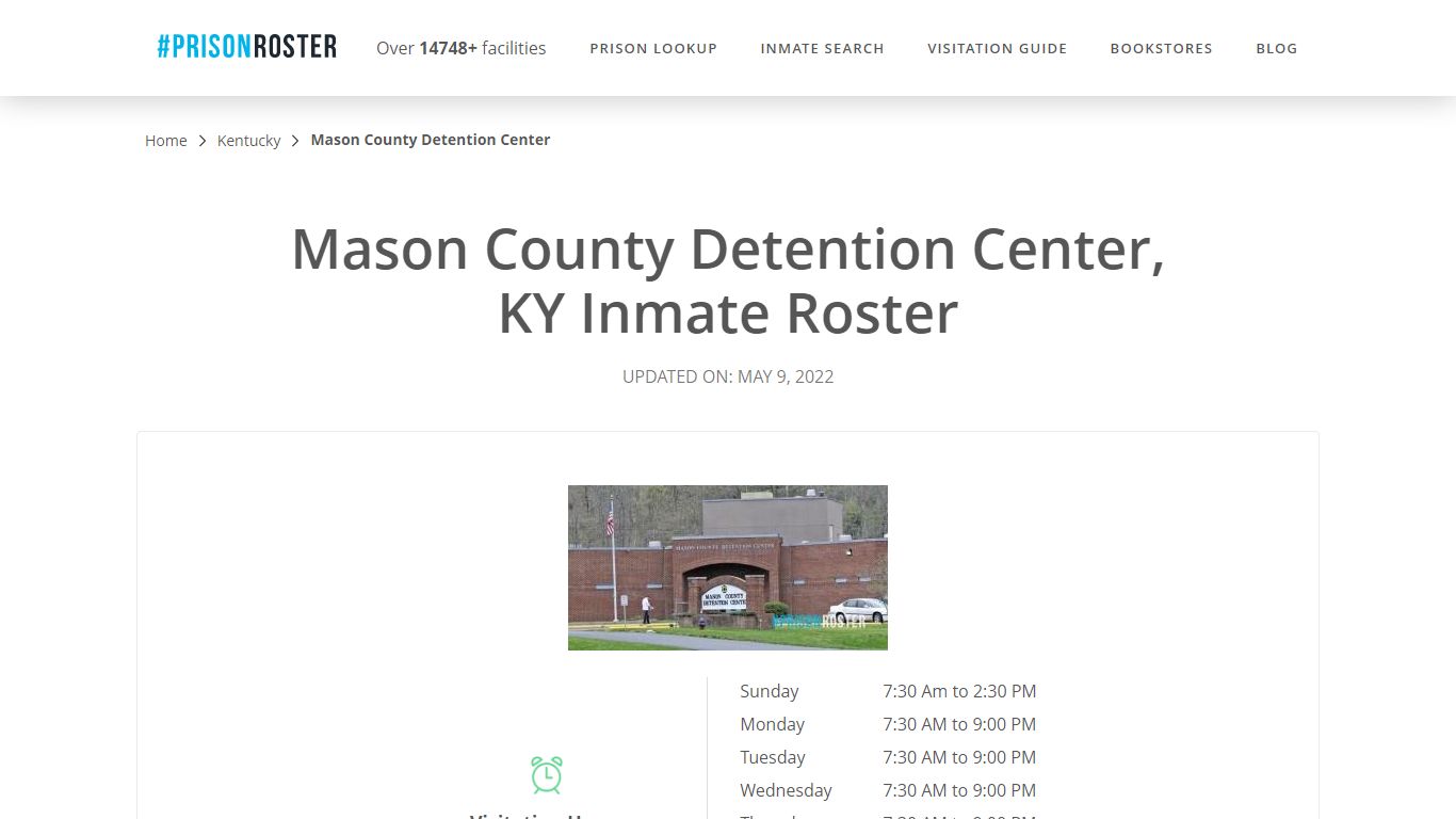 Mason County Detention Center, KY Inmate Roster